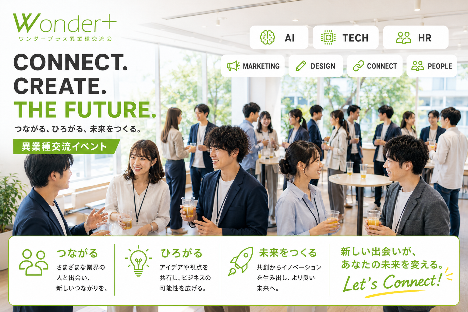 [東京 / 有楽町] Wonder+Business　着席＆立席のハイブリッド異業種交流会で価値あるご縁や紹介を！