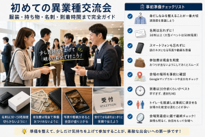初めての異業種交流会｜服装・持ち物・名刺・到着時間まで完全ガイド